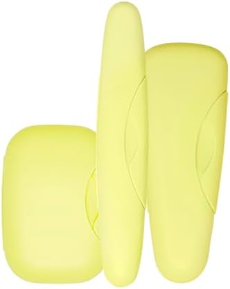 RADIUS Travel Case Value Pack, 3 Count (Toothbrush, Razor, Soap), BPA-Free Recycled Plastic, Portable for Bathroom, School, Home, Camping - Lemon Yellow by RADIUSCorporation