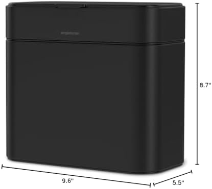 simplehuman Compost Caddy, 4L / 1.1 Gallon Countertop Kitchen Compost Bin with Magnetic Dock for Trash Can, Soft-Seal Lid, Removable Inner Bucket, Matte Black Steel - Image 7