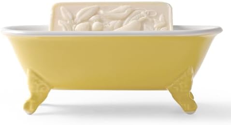 6.5" Mini Clawfoot Bathtub Soap Dish,Bar Soap Holder,Yellow - Image 2