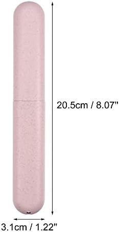 VOCOSTE 4Pcs Travel Toothbrush Case, Beige&Pink - Image 4