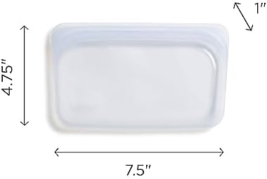Stasher Premium Reusable Silicone Food Storage Bag, Snack, Aqua, 12 oz - Image 5