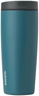 Owala SmoothSip Slider Insulated Stainless Steel Coffee Tumbler,Reusable Iced Coffee Cup,Hot-Coffee Travel Mug,BPA Free 20 oz,Grey/Blue (High Dive),(Pack of 8) by Unknown