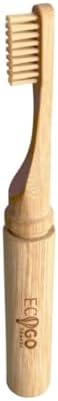 Foldable Bamboo Toothbrush with BPA-Free Soft Bristles | Eco-Friendly, Travel-Sized, Reusable Compact Case, Biodegradable Recycled Packaging by EcoGoTravelEssentials