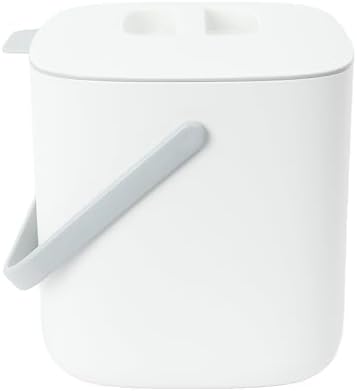 Blue Ginkgo Kitchen Compost Bin, 2.6L Countertop Compost Bin, White by BLUEGINKGO