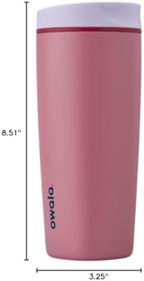 Owala SmoothSip Slider Insulated Stainless Steel Coffee Tumbler, Reusable Iced Coffee Cup, Hot Coffee Travel Mug, BPA Free 20 oz, Purple/Pink (Crochet Queen) (Pack of 8) - Image 6
