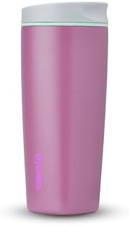 Owala SmoothSip Slider Insulated Stainless Steel Coffee Tumbler, Reusable Hot or Iced Coffee Cup and Travel Mug, BPA Free 20 oz, Plum Perfect by Unknown