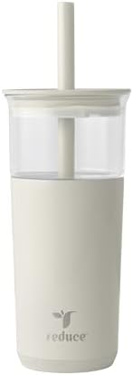 REDUCE Aspen - 20oz Vacuum Insulated Glass Tumbler - Extra Wide Straw & Lid by Reduce