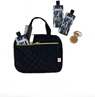 Ms. J Travel Essentials Eco Travel Bottles, Black, White and Gray - Image 3