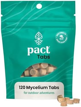 PACT Mycelium Tabs | Bathroom Supplies for Camping, Backpacking | 120 Pack by PACTOutdoors