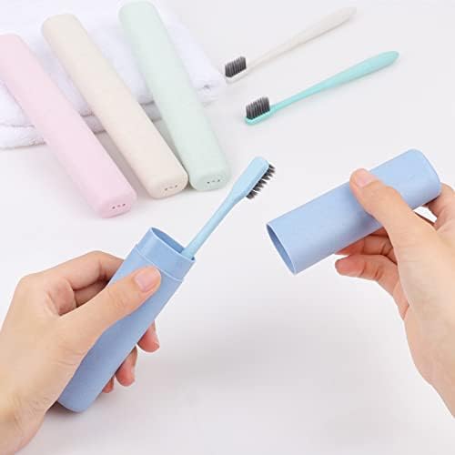 Hooqict 4 Pack Travel Toothbrush Case Portable Travel Toothbrush Holder Plastic Toothbrush Container Protector Cover Case for Traveling, Bathroom, Camping, Home, School, Business - Image 3