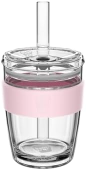 KeepCup Cold Cup - Longplay Double wall Glass Ice Coffee Tumbler with Lid and Straw - 12oz (340ml) - Pashmak by KeepCup