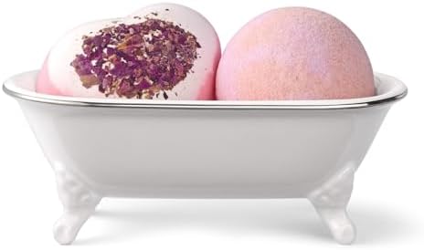 Mini Clawfoot Bathtub Soap Dish,Bar Soap Holder,White Silver Rim - Image 3