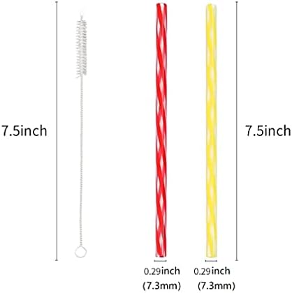 Honest ECO Reusable Stirrer Straws with Cleaner Brush Short Assorted color Plastic Pipes fit for Milk & Juice & Coffee & Smoothies & Cocktail & Kids Straws Kit (24Count-7.5in) - Image 3