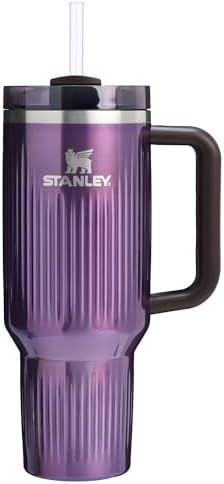 STANLEY Quencher H2.0 Tumbler with Handle and Straw 40 oz | Flowstate 3-Position Lid | Cup Holder Compatible for Travel | Insulated Stainless Steel Cup | BPA-Free | Fluted Wisteria Shine by Unknown