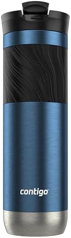 Contigo Byron 2.0 Stainless Steel Travel mug with Snapseal Lid and Grip, 24oz, Blueberry, BPA Free and Leak Proof - Image 2