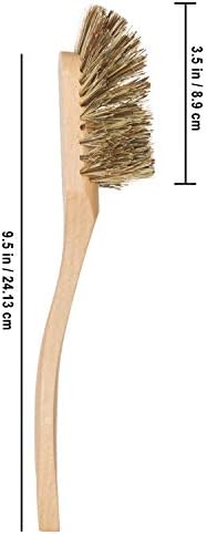 REDECKER Curved Dish Brush, Natural Union Plant Fiber Bristles, Ergonomic Design with Oiled Beechwood Handle, 10-1/2 Inches, Set of 2, Made in Germany - Union Bristle Scrubber - Image 3