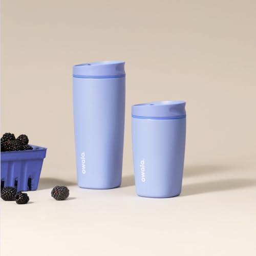 Owala SmoothSip Slider Insulated Stainless Steel Coffee Tumbler, Reusable Iced Coffee Cup, Hot Coffee Travel Mug, BPA Free 20 oz, Out of the Blue - Image 6