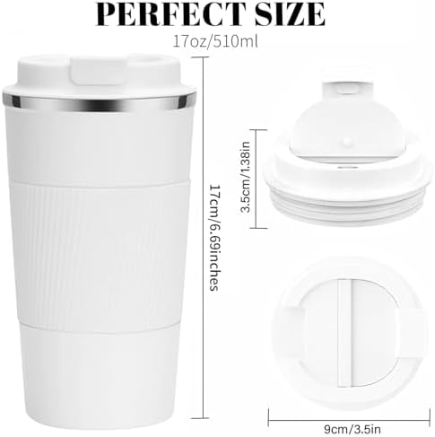Insulated Travel Coffee Mug, Stainless Steel Coffee Cup with Leakproof Lid - Image 3