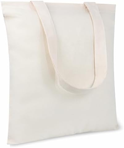 TOPDesign 10-Pack Economical 11.8"x13" Cotton Tote Bags, Lightweight Small Reusable Grocery Shopping Cloth Bags, Suitable for DIY, Advertising, Promotion, Gift, Activity by TOPDesign