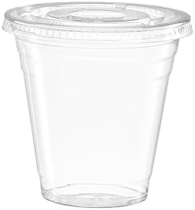 GUSTO 12 oz Clear Plastic Cups with Lids [50 Sets] Iced Coffee Cups - Image 2