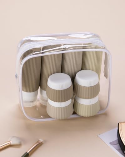 Mrsdry Travel Bottles for Toiletries 8 Pack, Tsa Approved Travel Size Toiletries 3 oz, Travel Containers for Toiletries, with Clear Bag, Leak Proof Silicone Squeezable Travel Essentials Creams Jars - Image 6