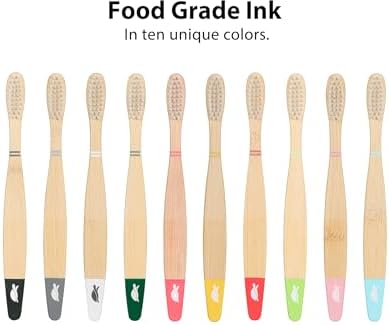 Sea Turtle Plant-Based Bristles, Soft Bamboo Toothbrushes, Individually Sealed for Kids (10 Pack) - Image 3