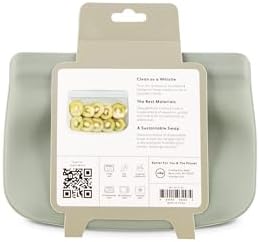 W&P Porter Silicone Reusable Storage Bag, Sandwich (10oz Flat), Sage, Food Storage Container, Microwave and Dishwasher Safe, Easy Cleaning - Image 4
