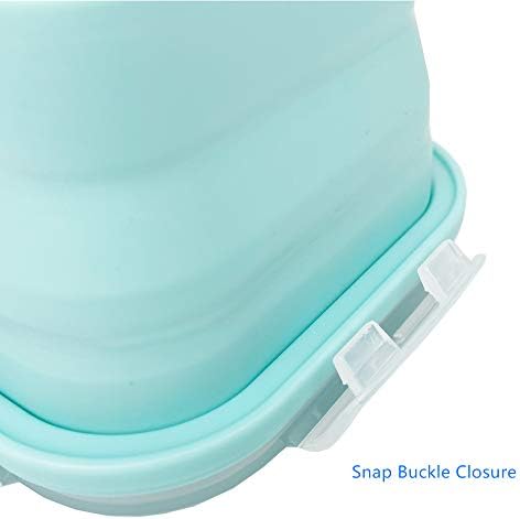 CARTINTS Silicone Collapsible Food Storage Containers-Prep/Storage Bowls with Lids - Set of 3 Square Silicone Lunch Containers - Microwave, Dishwasher and Freezer Safe (blue) - Image 6