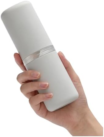 Travel Toothbrush Case & Cup Set – Sleek Toothbrush Holder with Cover for Couples – Lightweight, Eco-Friendly Toothbrush Travel Case for Business, Gym, & Hotel Stays(Grey, Extra Large) by Unknown