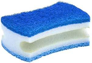 Superio Scrub Sponge with Grip (2 Pack) Heavy Duty Duel Sided Kitchen Sponge Cellulose Kosher Easy to use Dish wash Sponge… (Blue) - Image 2