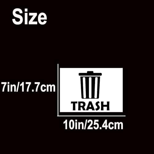 Trash Recycle Compost Stickers Set of 3 Recycle Sticker Vinyl Decal for Recycle Bin, Compost Bin, Trash Can Symbol to Organize Garbage containers Trash Can (Trash White, 10x7inch) - Image 4