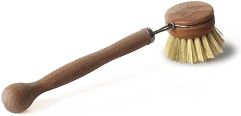 Murchison-Hume Compostable Dish Brush with Wooden Handle, Replaceable Scrubber Head, No Plastic Parts, All-Natural Materials Scrubbing Tool for Cleaning Pans, Pots, and Kitchen Sink, 8.3 inches by Unknown
