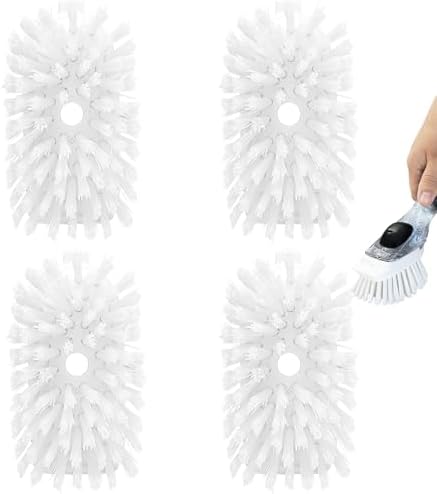 4 Pack Dish Brush Refills, Brush Dispenser Refill Fits Soap Dispensing Handle, Soap Dispensing Brush Replacement Head by pamrack