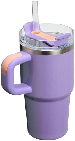 Stanley Quencher H2.0 Tumbler with Handle and Straw 20 oz | Flowstate 3-Position Lid | Cup Holder Compatible for Travel | Insulated Stainless Steel Cup | BPA-Free | Periwinkle Shimmer - Image 3