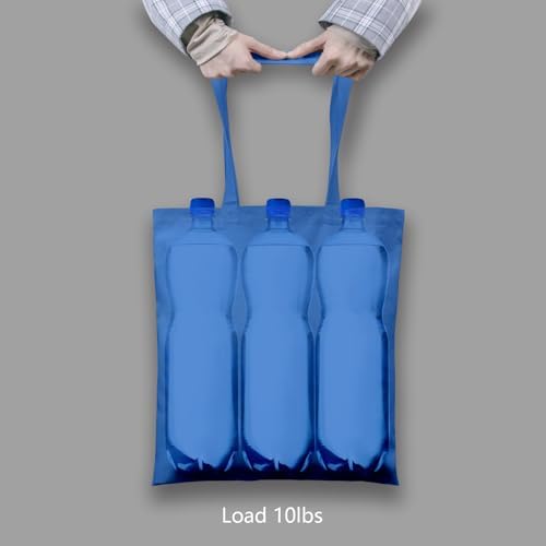 TOPDesign 24-Pack Economical 16"x15" Ocean Blue Cotton Tote Bags, Lightweight Medium Reusable Grocery Shopping Cloth Bags, Suitable for DIY, Advertising, Promotion, Gift, Activity - Image 6