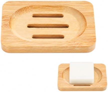 Bamboo Soap Dish, Slatted Bar Soap Holder for Bathroom by Unknown
