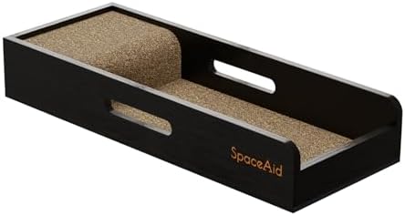SpaceAid Knife Drawer Organizer Bamboo Insert Dock, Kitchen Steak Knives Holder Organizers Block for Drawer in Storage Organization (Small, Black) - Image 6