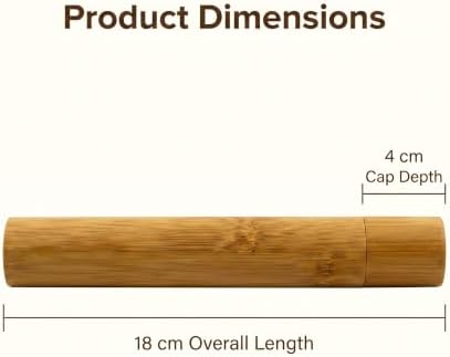 1 PC Bamboo Toothbrush Tube Case Holder Travel Camping Bathroom Accessory Toothbrushes Accessories Toothbrush Travel Containers - Image 4