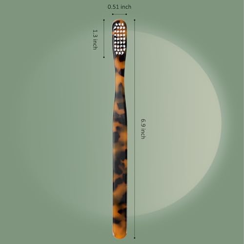 Isshah Plant-Based Cellulose Acetate Toothbrushes - 8 Pack - Tortoise - Image 6