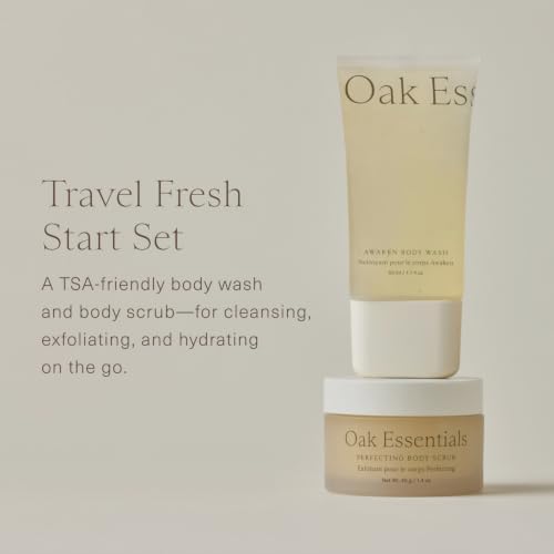 Oak Essentials Travel Fresh Start Set, 2-Piece Body Care Set, Travel Sizes - Image 2