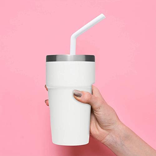 Senneny Set of 6 Silicone Drinking Straws for 30oz and 20oz - Reusable Silicone Straws BPA Free Extra Long with Cleaning Brushes- 6 Bent- 8mm diameter - Image 5