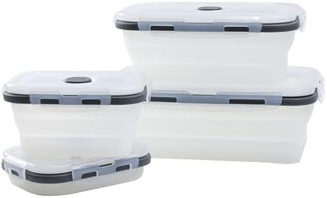 Collapsible Silicone Container Set 4 pc by Unknown