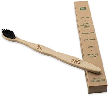 Zeek's Naturals LLC Biodegradable Eco-Friendly Natural Bamboo Charcoal Toothbrushes - Pack of 12 - Numbered - Charcoal Infused Bristles (12) - Image 4