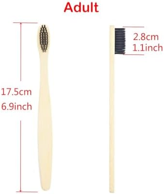 SEVENHEAD Bamboo Toothbrushes Adults & Kids Family Set 6+4 PCS Soft Bristles Wooden Toothbrushes, Natural Biodegradable BPA Free Eco Friendly Toothbrushes Black - Image 7