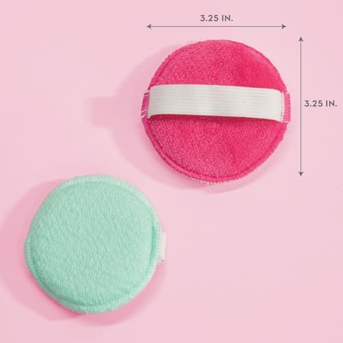 S&T INC. Face Scrubber Pad, 2 Pack, 3.3" Diameter, Teal and Pink - Image 6