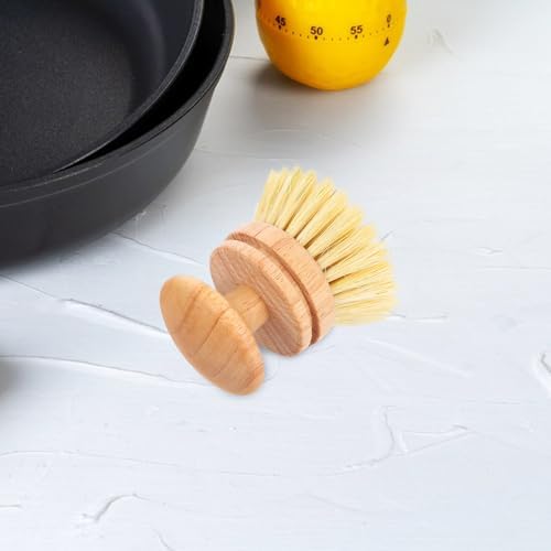 Dish Brush Wooden Handle with Natural Sisal Bristles - Image 5