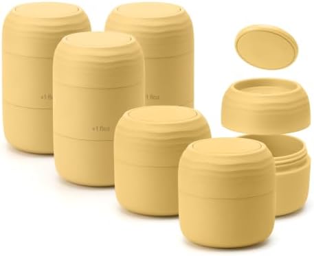 Lotour PLA Travel Skincare Jars, TSA Leakproof Refillable Containers, 6PC by Lotour