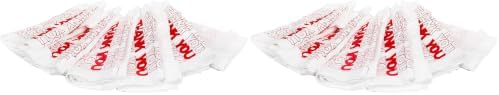 TashiBox Shopping Bags/Thank You Bags/Reusable and Disposable Grocery Bag - Measures 11.5"" X 6.25"" X 21"", 15mic, 0.6 Mil (308)", transparent (Bag-308) (Pack of 2) by TashiBox