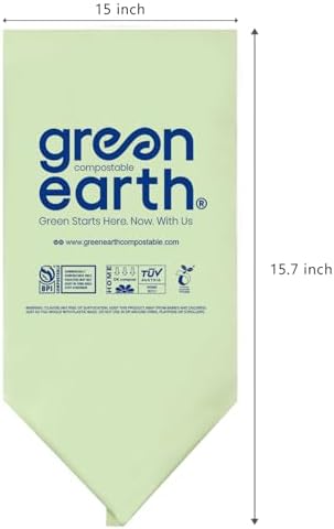 Green Earth Compostable Bags for Countertop Compost Bins, 1.2 Gallon (4.5L), Extra Thick 0.68 Mil, Leak-Proof & Odor Control, 125-Count, ASTM D6400, BPI (US) & OK Compost Home (EU) Certified - Image 3