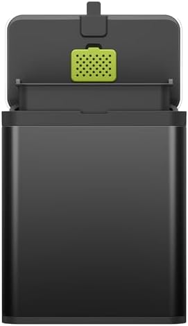 EKO Kitchen Compost Bin, 7L / 1.85 Gal Stainless Steel with Removable Inner Bucket and Deodorizer Compartment, 2-in-1 Countertop Compost Bin with Lid, Food Waste Caddy for Kitchen (Matte Black) by Unknown